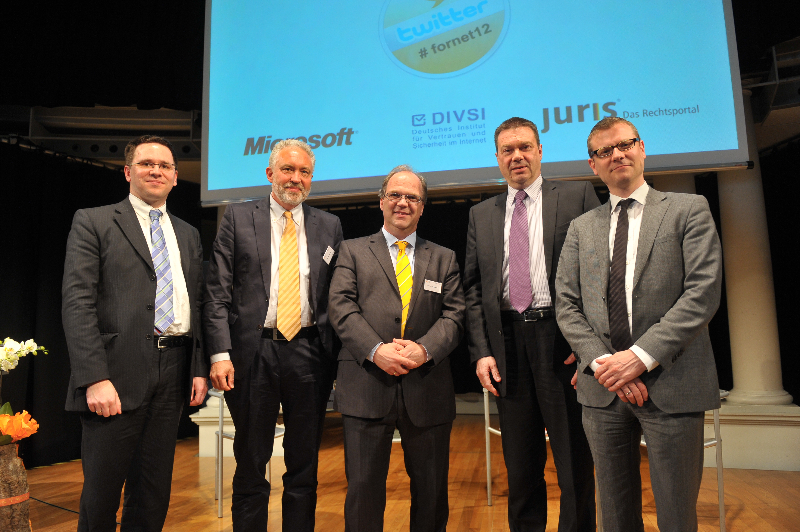 Dr. Phillip W. Brunst, Prof. Andreas Bönte, Prof. Dr. Dirk Heckmann, Matthias Kammer und Dr. Christian Stöcker